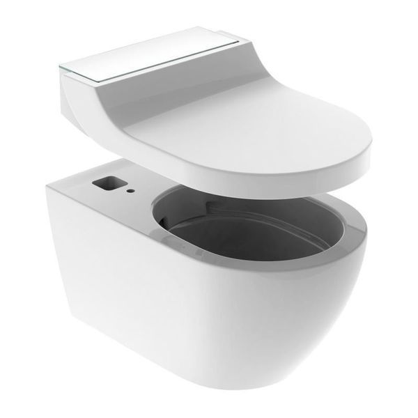 Унітаз підвісний Geberit AquaClean Tuma Comfort 146.294.SI.1 Rimfree з кришкою - біде (біле скло) 236099 фото