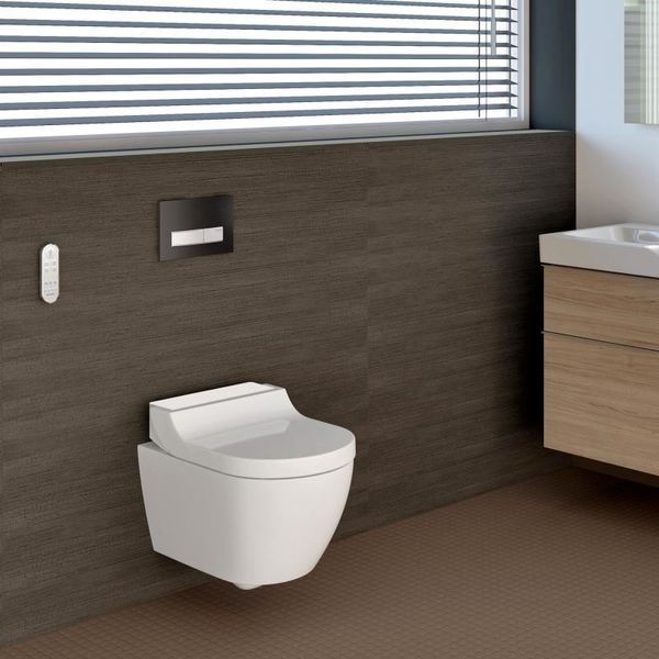 Унітаз підвісний Geberit AquaClean Tuma Comfort 146.294.SI.1 Rimfree з кришкою - біде (біле скло) 236099 фото