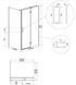 Душевая кабина Cersanit Jota 100x80 (S160-032) хромированный профиль/стекло прозрачное (левая) 985326 фото 3
