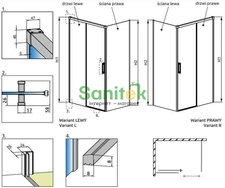 Боковая стенка Radaway Idea S1 90/R (387050-01-01R) профиль хром/стекло прозрачное 208426 фото