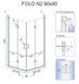 Душова кабіна Rea Fold N2 Set 90x90 (REA-K9991) профіль хром/скло прозоре 370737 фото 5