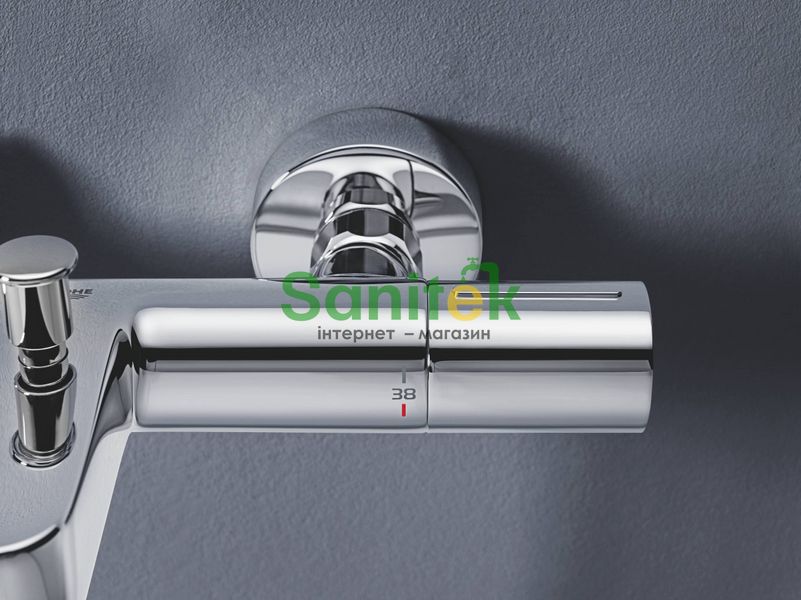 Змішувач для ванни Grohe Precision Get 34774000 із термостатом (хром) 553393 фото