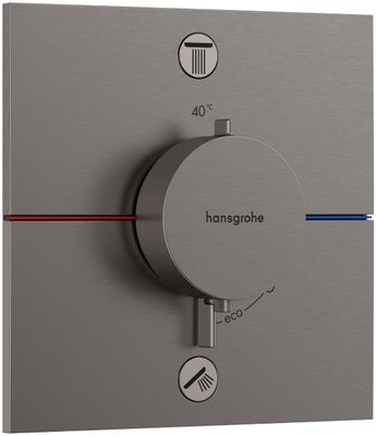 Змішувач для ванни и душа Hansgrohe ShowerSelect Comfort E 15572340 скрытого монтажа с термостатом (чёрный матовый хром) 694207 фото