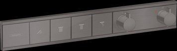 Змішувач для ванни та душу Hansgrohe RainSelect 15382340 прихованого монтажу з термостатом (чорний матовий хром) 427881 фото