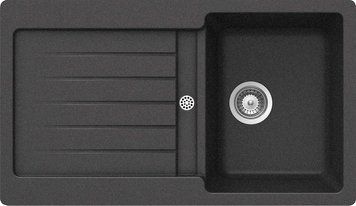 Гранітна мийка Schock Typos D-100 Cristalite/Metal Onyx 10 (28044510) 144666 фото