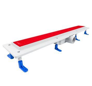 Душовий трап Styron STY-GFP-70 зі скляною решіткою Red Painted 700 мм 213325 фото