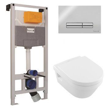 Комплект инсталляции Imprese I9120 с унитазом Villeroy&Boch Omnia Architectura DirectFlush 5684HR01 с сиденьем Slow closing 277570 фото