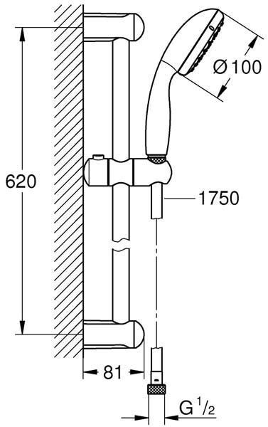 Душевой набор Grohe Tempesta New 27853001 240675 фото