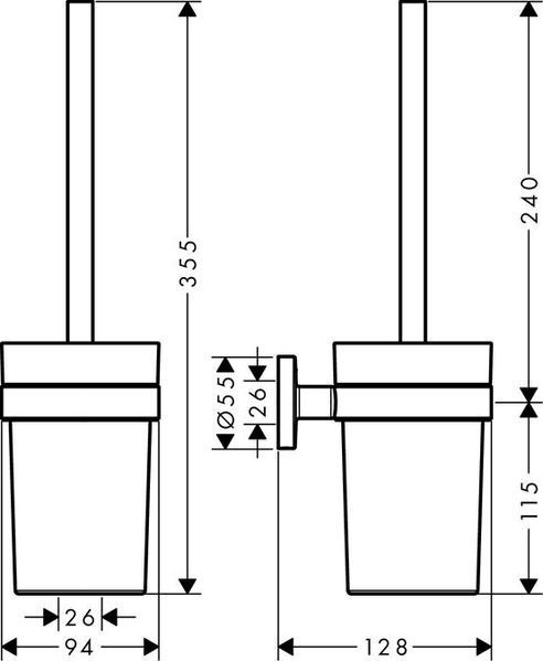 Ершик для унитаза Hansgrohe Logis 41722000 хром 241048 фото