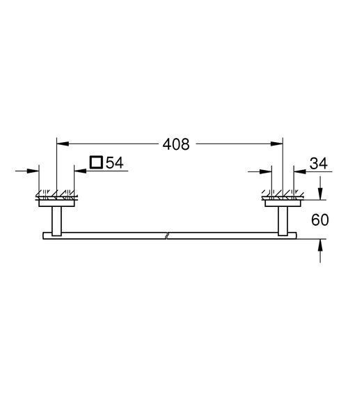 Тримач для рушників Grohe QuickFix Start Cube 409872430 (чорний матовий) 848023 фото