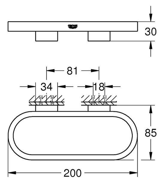 Полиця для ванної кімнати Grohe Selection 41035000/41037000 382307 фото