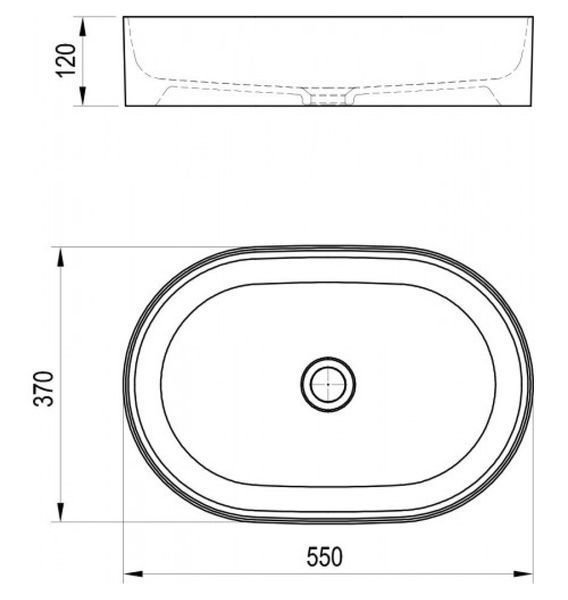 Умывальник Ravak Ceramic Slim O 550x370 мм (XJX01155001) 273205 фото