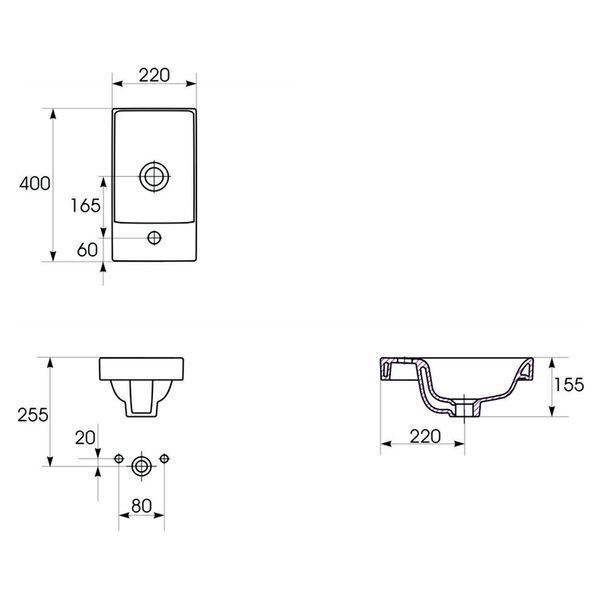 Умывальник Cersanit Moduo 40x22 см K116-016 (CCWF1007812074) 415595 фото