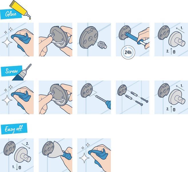 Тримач для рушників Grohe QuickFix Start Cube 409872430 (чорний матовий) 848023 фото