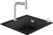 Гранітна мийка Hansgrohe C51-F450-06 (43312170) чорний графіт + Змішувач для кухні Hansgrohe Metris Select M71 73818000 з душем 304961 фото 1