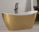 Ванна акриловая Besco Viya Glam 160x70 (WMD-160-VZ) золото отдельностоящая с сифоном Click-Claсk 417999 фото 1
