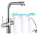 Смеситель для кухни Imprese Daicy 55009-F с подключением питьевой воды и с системой очистки воды Ecosoft Standart 3х ступенчатая (хром) 162765 фото 1
