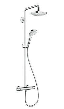 Душова система Hansgrohe Croma Select E 180 2jet Showerpipe 27256400 з термостатом (білий/хром) 128676 фото