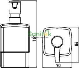 Дозатор для жидкого мыла Emco Loft 0521 001 02 (хром) 118285 фото