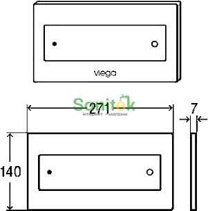 Смывная клавиша Viega Visign for Style 12 (690595) стекло светло-серое клавиша белая 141076 фото