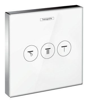 Переключающий вентиль Hansgrohe ShowerSelect 15736400 на 3 потребителя (белый-хром) 129391 фото