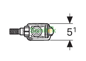 Впускной клапан Geberit 136.724.00.3 (боковой подвод 3/8" и 1/2") 236097 фото