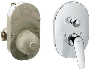 Змішувач для ванни та душу Hansgrohe Novus 200 71047180 прихованого монтажу (хром) 676460 фото