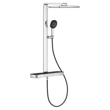 Душевая система Grohe Rainshower Aqua Pure 100961KI00 с термостатом (хром/черный) 970965 фото