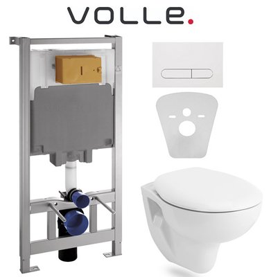 Комплект инсталляции Volle Master 141919 с унитазом Volle Maro 13-52-321 с сиденьем полипропилен 240716 фото