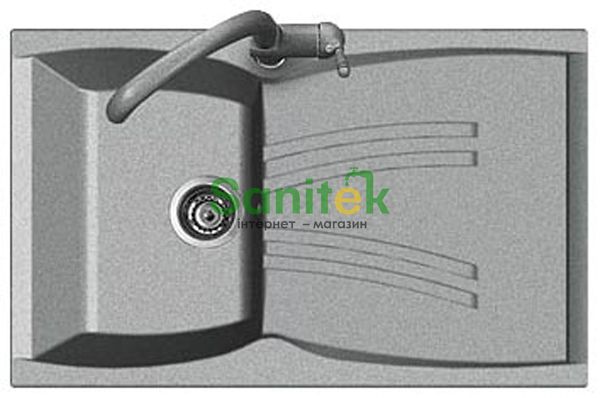 Гранітна мийка Telma Naiky NK07910 Granite (37 pearl grey) 147948 фото