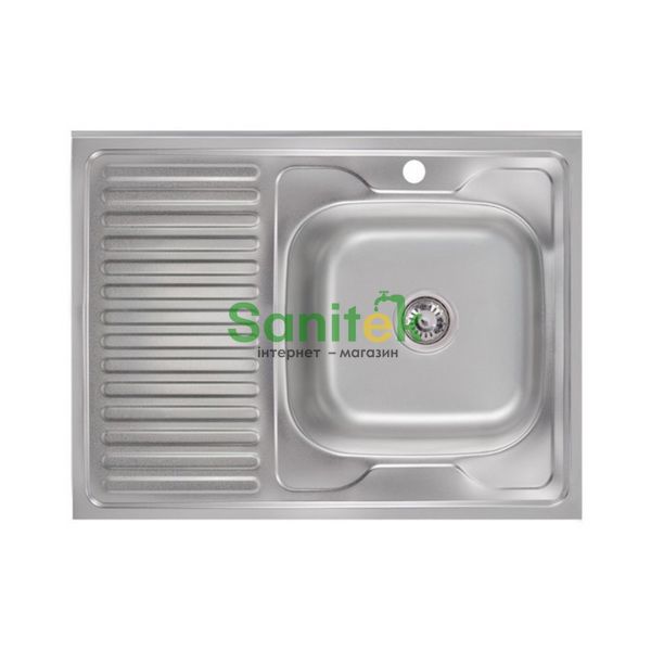 Кухонна мийка Lidz 6080-R Decor 0,6 мм (LIDZ6080RDEC06) накладна права 388881 фото