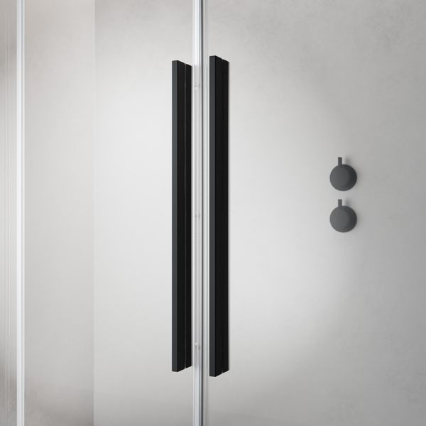 Шторка для ванны Radaway Furo Black PND II 638 L (10109638-54-01L) профиль черный/стекло прозрачное (левая дверь) 389949 фото