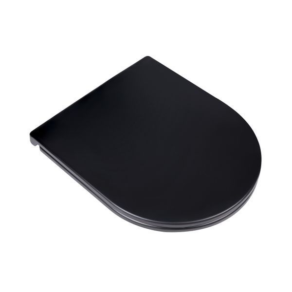 Унітаз підвісний Qtap Virgo Rimless (QT1833051ERMB) з сидінням Slim Soft-close (чорний мат) 519095 фото