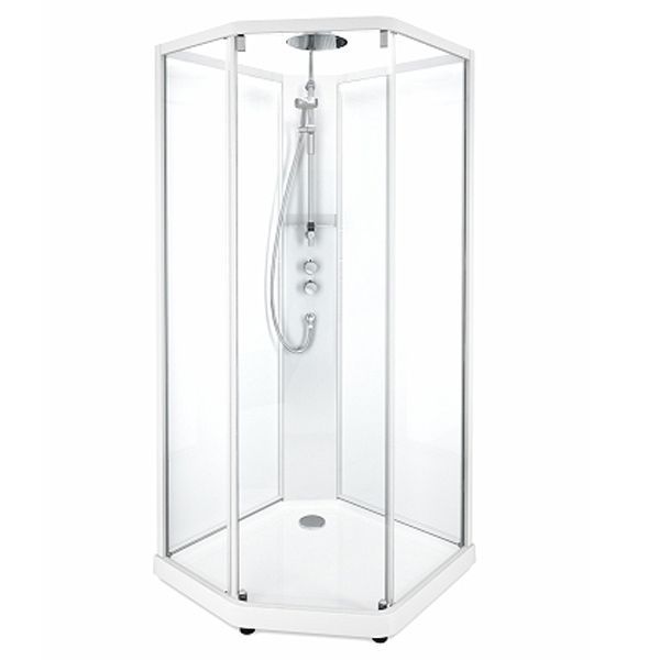 Душевая кабина Ido Showerama 10-5 Comfort 90x80 (558.235.00.1) белый профиль/стекло прозрачное с поддоном 271967 фото