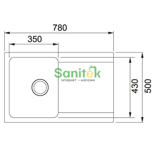 Гранитная мойка Franke Orion OID 611-78 Tectonite (114.0498.031) чёрный 283002 фото