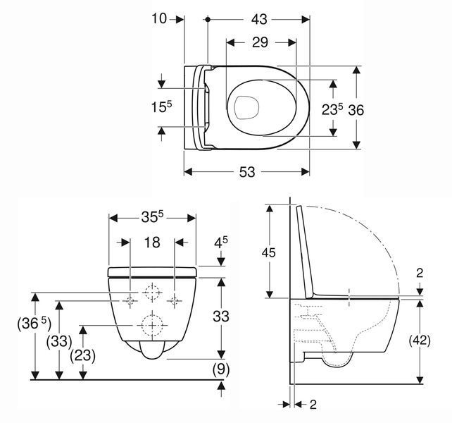 Унітаз підвісний Geberit Icon Rimless 501.664.00.1 з сидінням Duroplast SoftClose 680874 фото