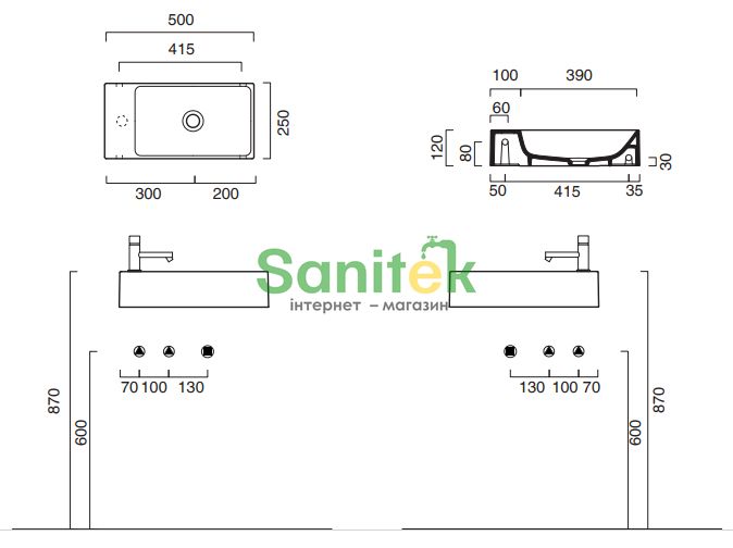 Умывальник Catalano New Zero 50x25 см 15025VECS серый матовый 273801 фото