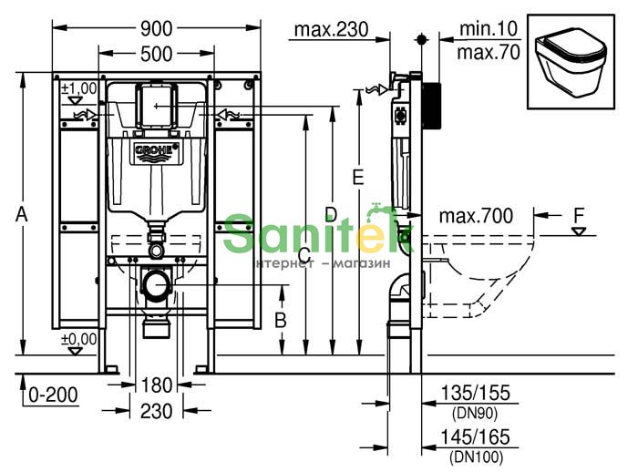 Інсталяція для унітазу Grohe Rapid SL 39140000 217444 фото