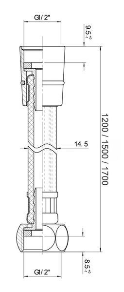 Душевой шланг Imprese PVC f03600101AF (150 см) anti-twist 956112 фото