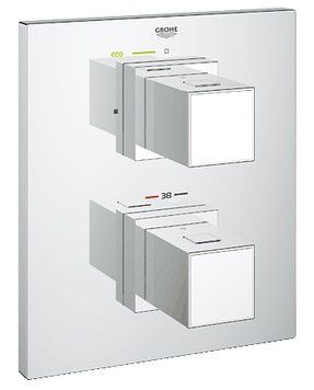 Смеситель для душа Grohe Grohtherm Cube 19959000 скрытого монтажа с термостатом (хром) 122561 фото