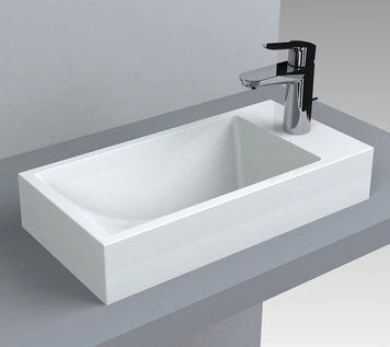 Умивальник Fancy Marble Martina 500x250 мм (5305103) білий матовий 369942 фото