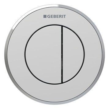 Змивна клавіша Geberit Type 10 (116.055.JQ.1) дистанційна (хром матовий/хром глянсовий) 696163 фото
