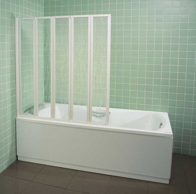 Шторка для ванни Ravak VS5 (794E010041) білий профіль/полістирол Rain 2300 фото