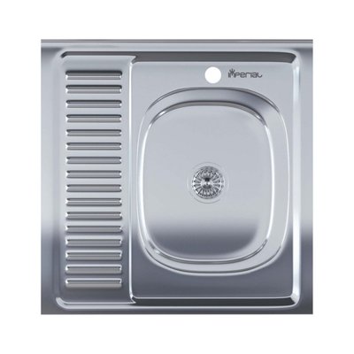 Кухонна мийка Imperial 6060-R Satin накладна права 237904 фото