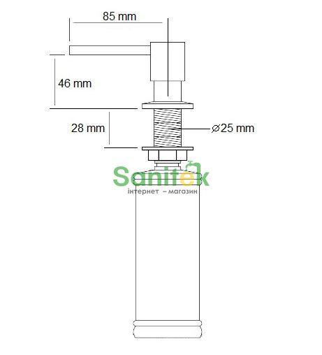 Дозатор для жидкого мыла Fabiano FAS-D 41 Titanium (8241.401.0051) 262306 фото