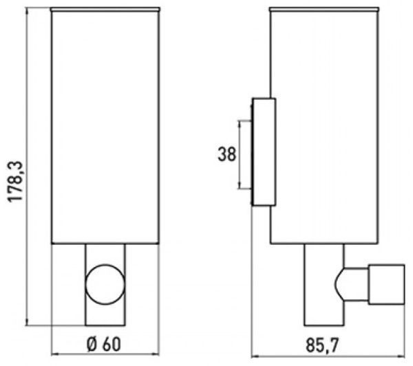 Дозатор для жидкого мыла Emco System&nbsp;2 3521 001 02 (хром) 282575 фото
