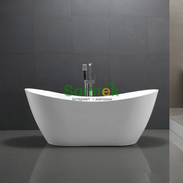 Ванна акрилова Rea Ferrano 170x80 см REA-W0106 + сифон click-clack (окремостояча) 370845 фото
