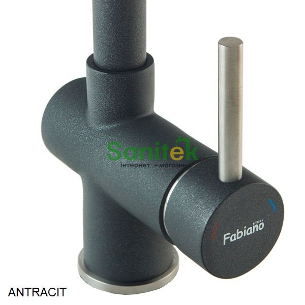 Смеситель для кухни Fabiano FKM 46P S/Steel Antracit с душем (Antracit/нержавеющая сталь) 149576 фото
