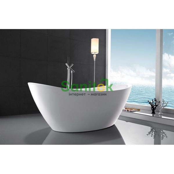 Ванна акрилова Rea Ferrano 170x80 см REA-W0106 + сифон click-clack (окремостояча) 370845 фото