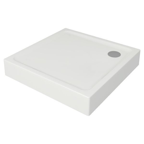 Душова кабіна Cersanit Brasco 80x80 (S168-007) профіль чорний/скло прозоре + піддон S204-011 986671 фото